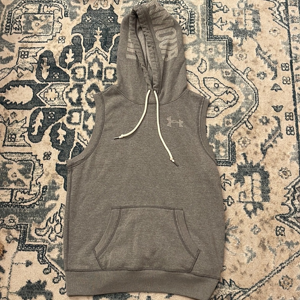 Under Armour All Season Gear hooded sweatshirt Pullover Vest Gray